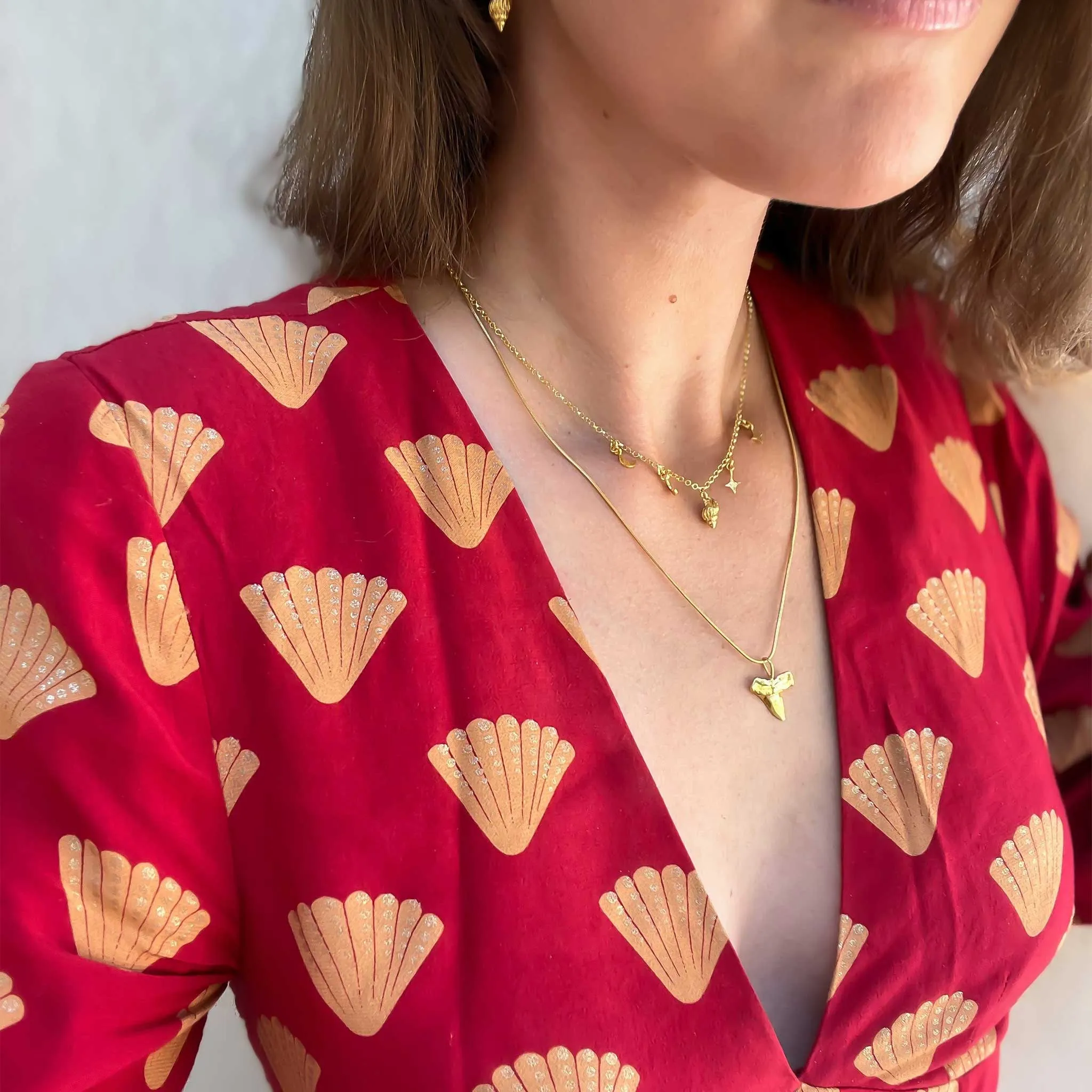 Gold or Silver Shark Tooth Pendant Necklace - Manō | By Lunar James