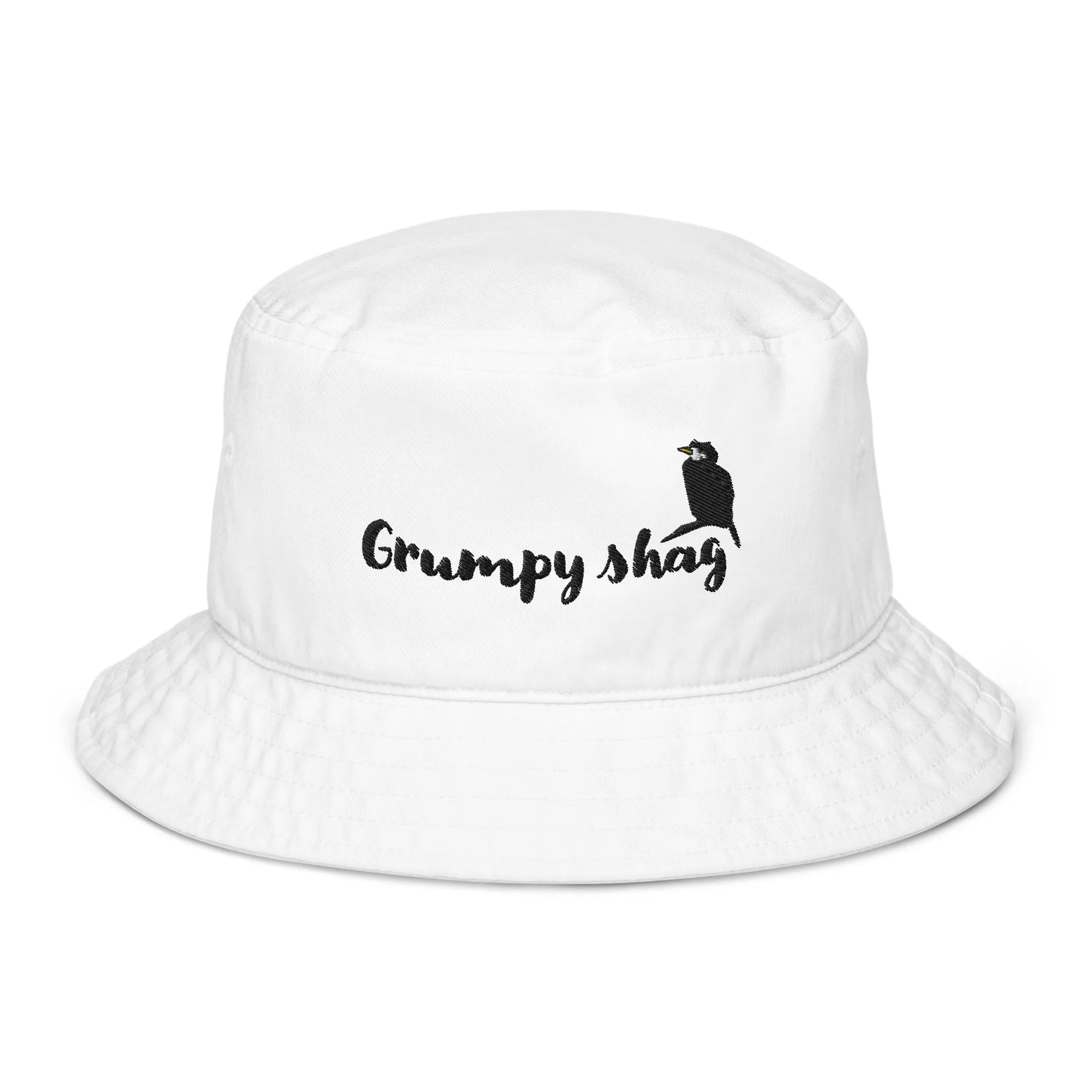 Grumpy shag Organic bucket hat