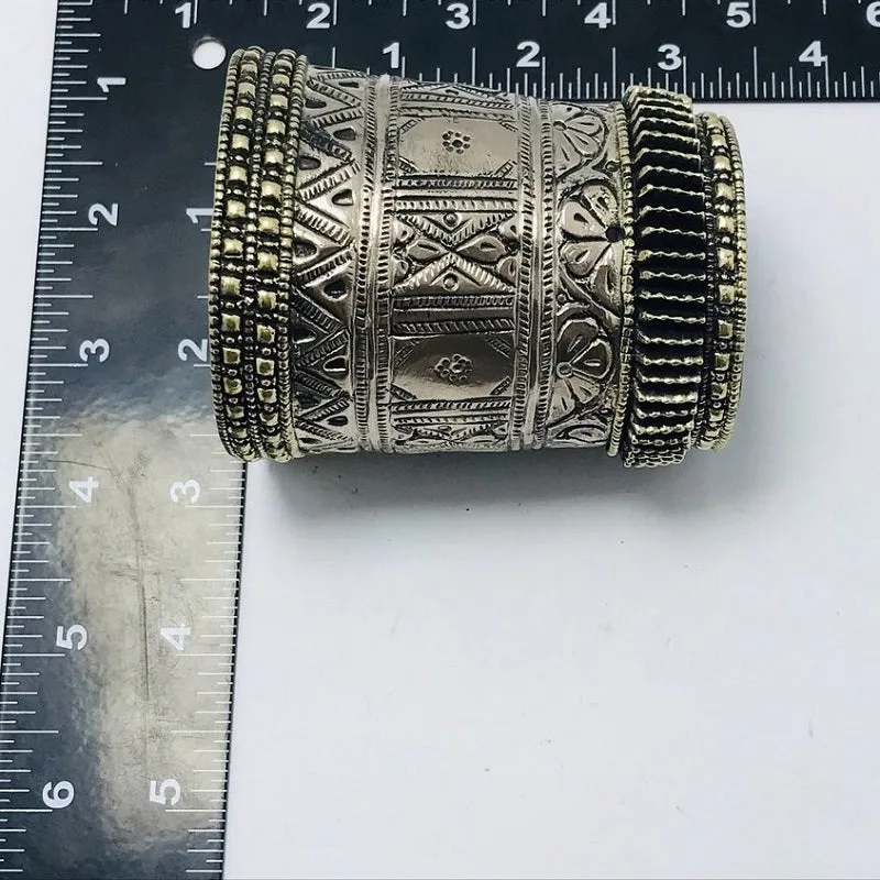 Gypsy Kuchi Bracelet With Glass Stones