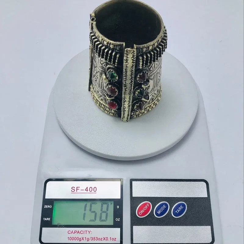 Gypsy Kuchi Bracelet With Glass Stones
