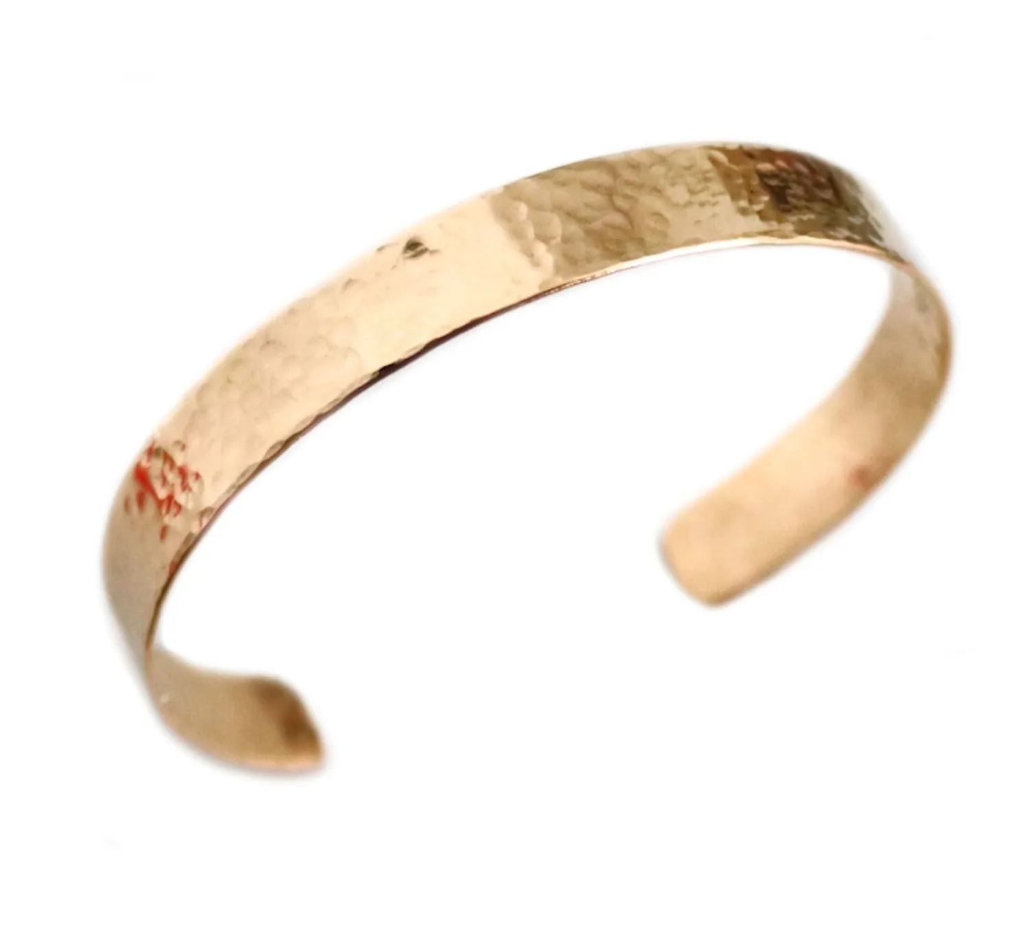Hammered Gold Cuff Bracelet for men - Anniversary Gift for Him