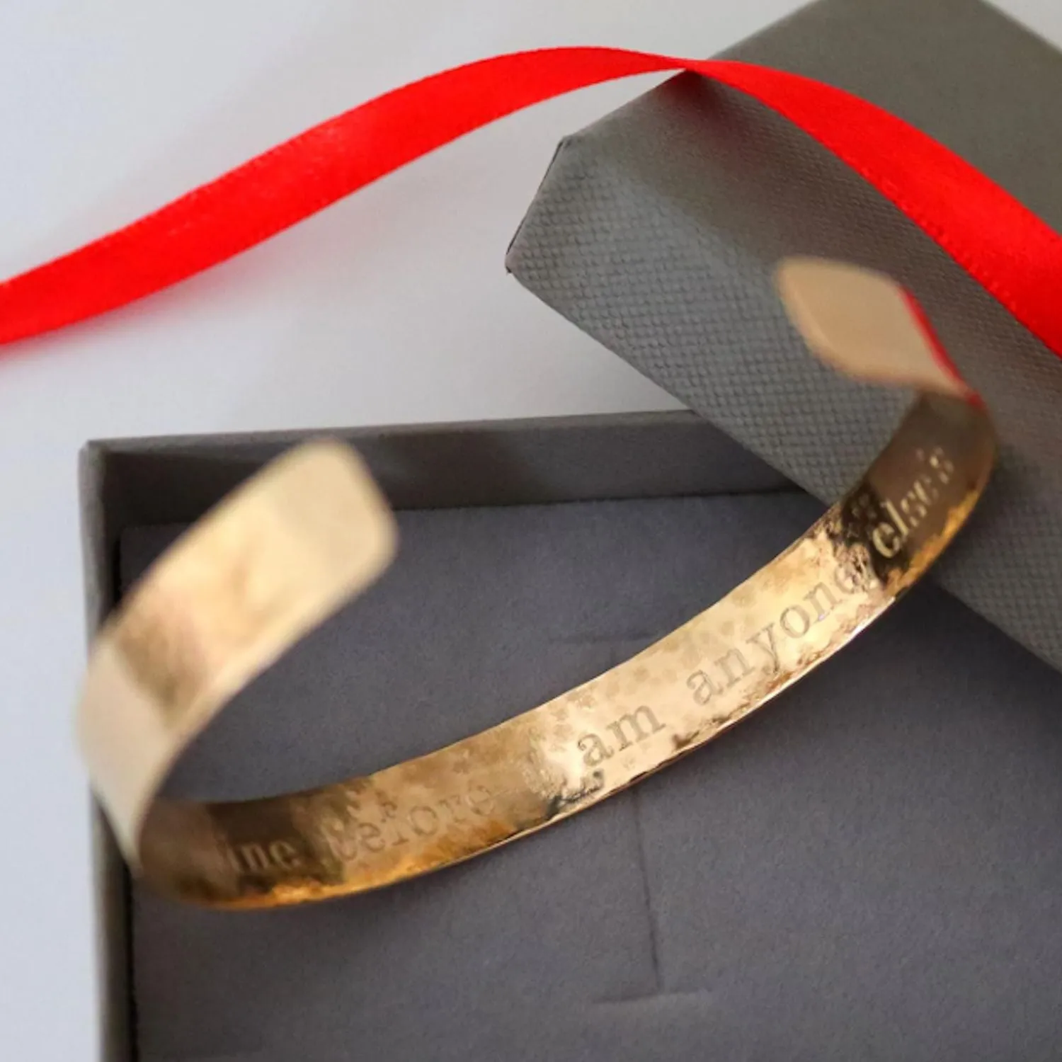 Hammered Gold Cuff Bracelet for men - Anniversary Gift for Him