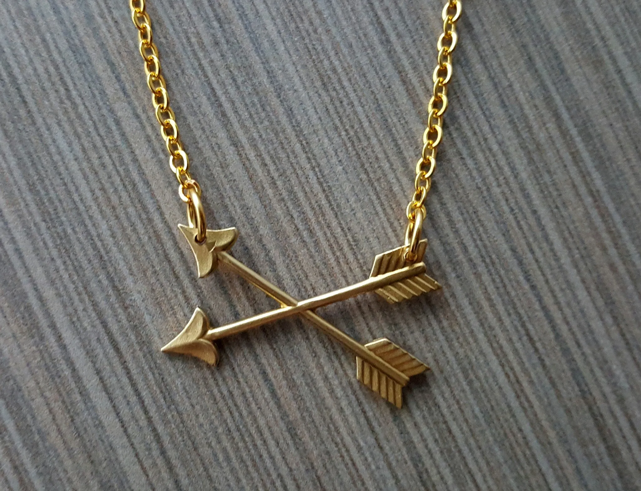 Handmade Brass Arrows Necklace