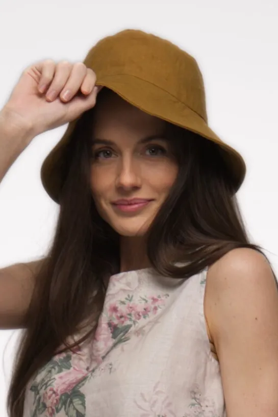 Hattie Bucket Hat in Ginger