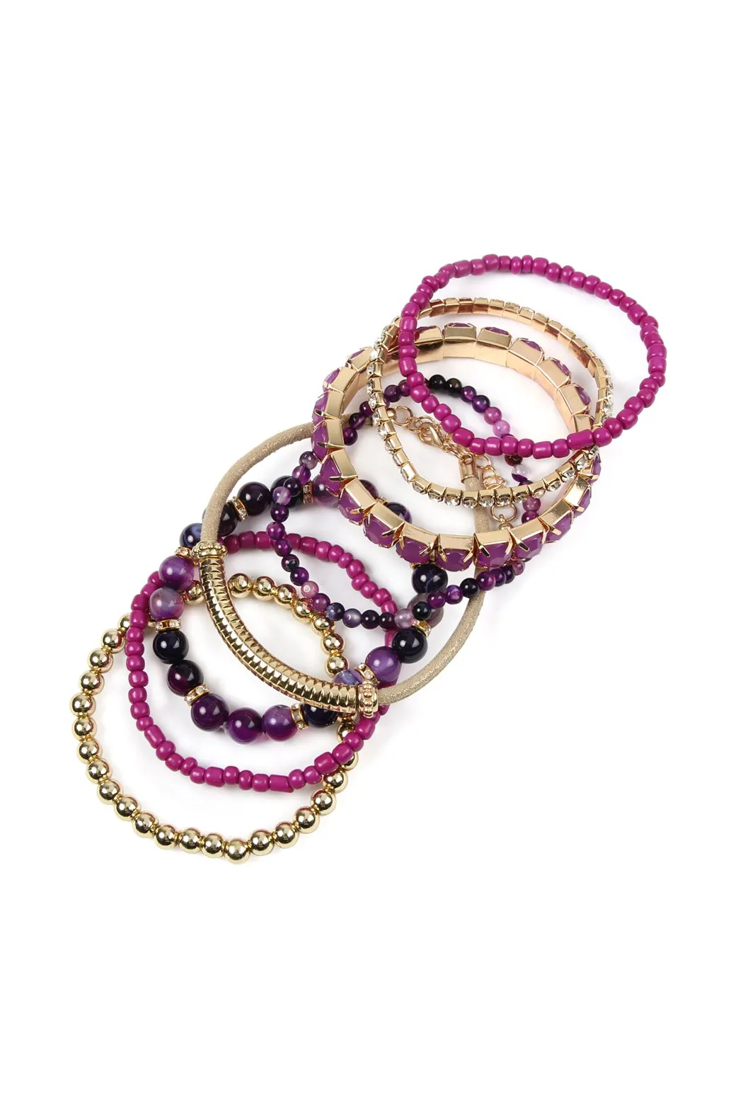 Hdb2269 - Plus Size Stackable Beads Bracelet Set