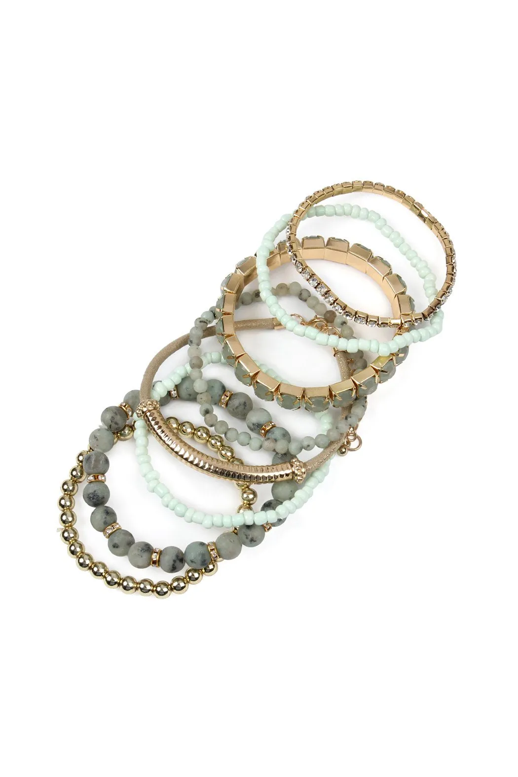 Hdb2269 - Plus Size Stackable Beads Bracelet Set