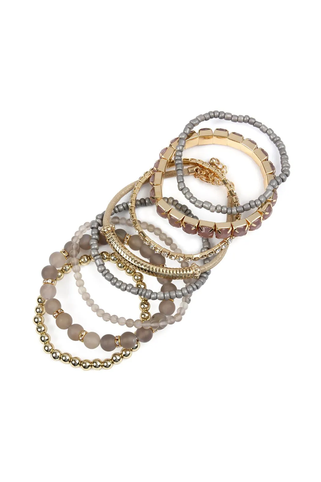 Hdb2269 - Plus Size Stackable Beads Bracelet Set
