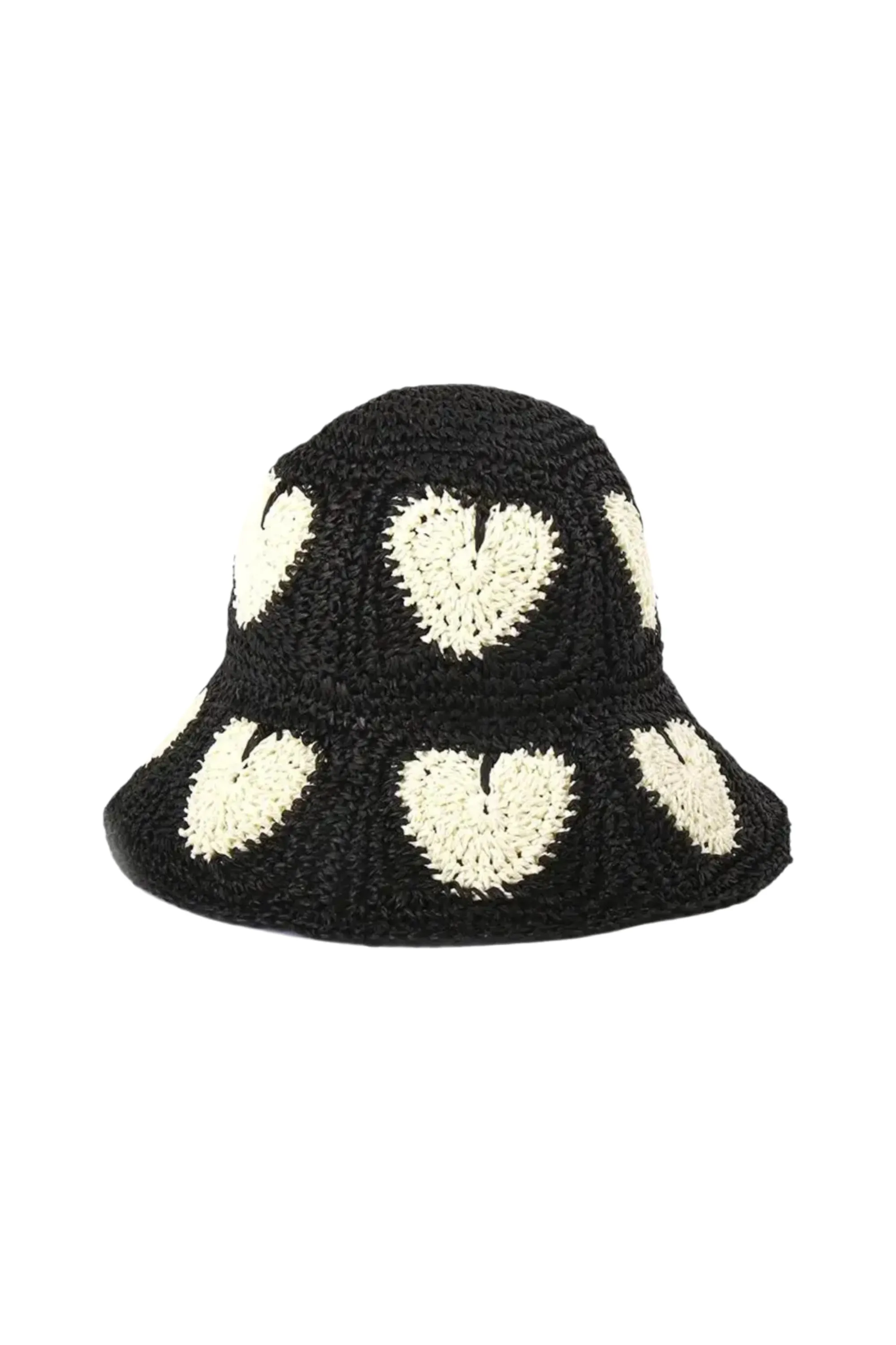 Heart Felt Crochet Hat Black