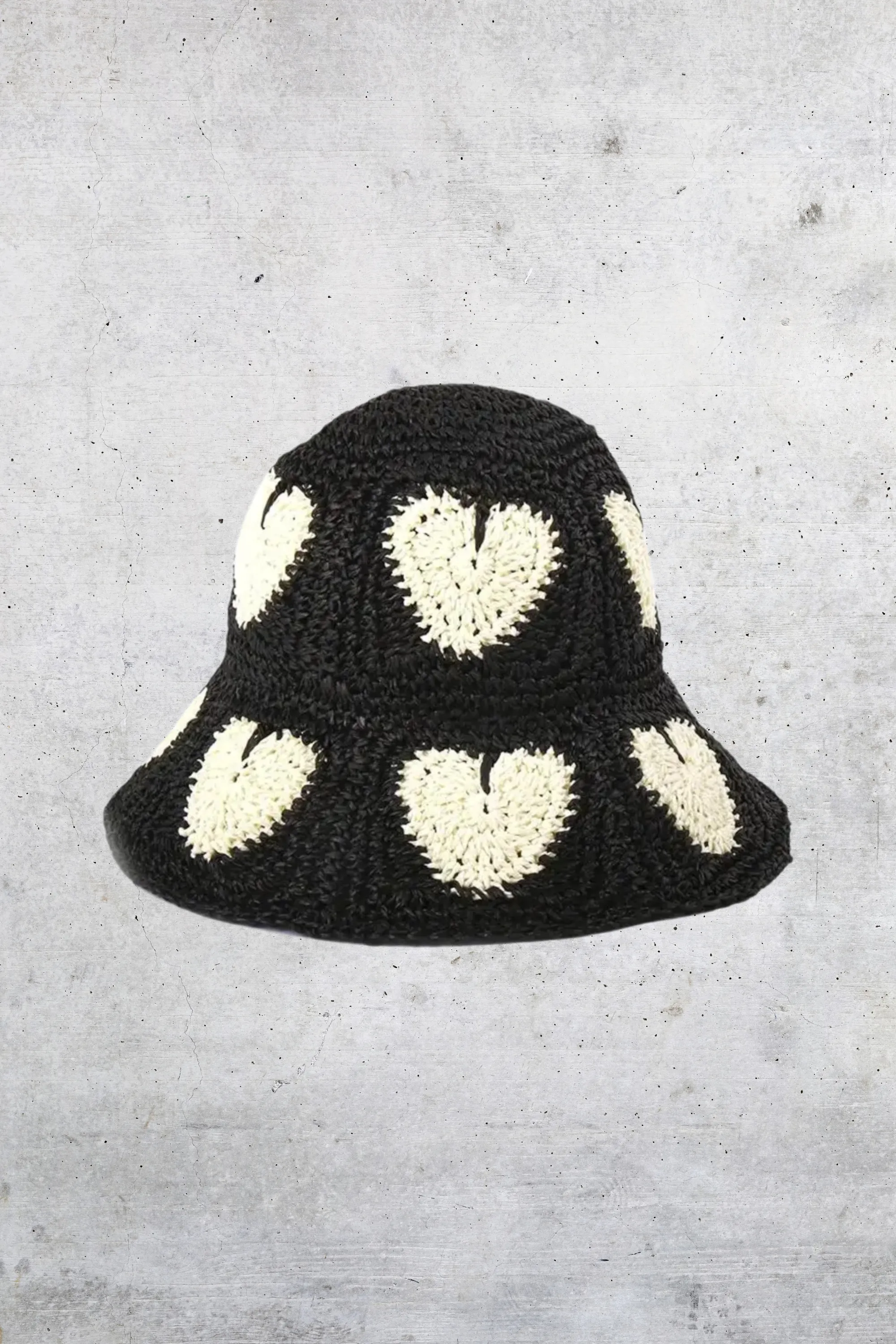 Heart Felt Crochet Hat Black