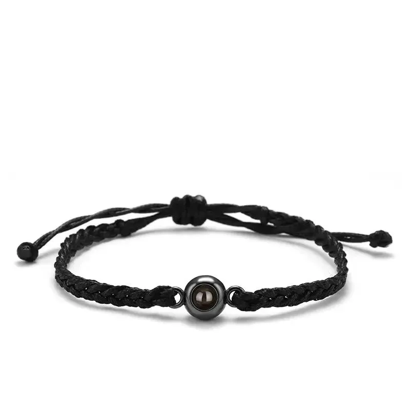 Heart Projection Ladies Bracelet - Personalized Photo Text Customized Collection Jewelry