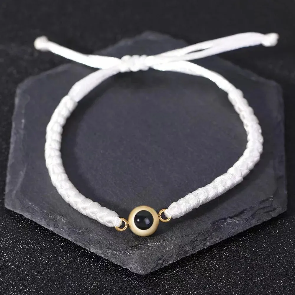 Heart Projection Ladies Bracelet - Personalized Photo Text Customized Collection Jewelry