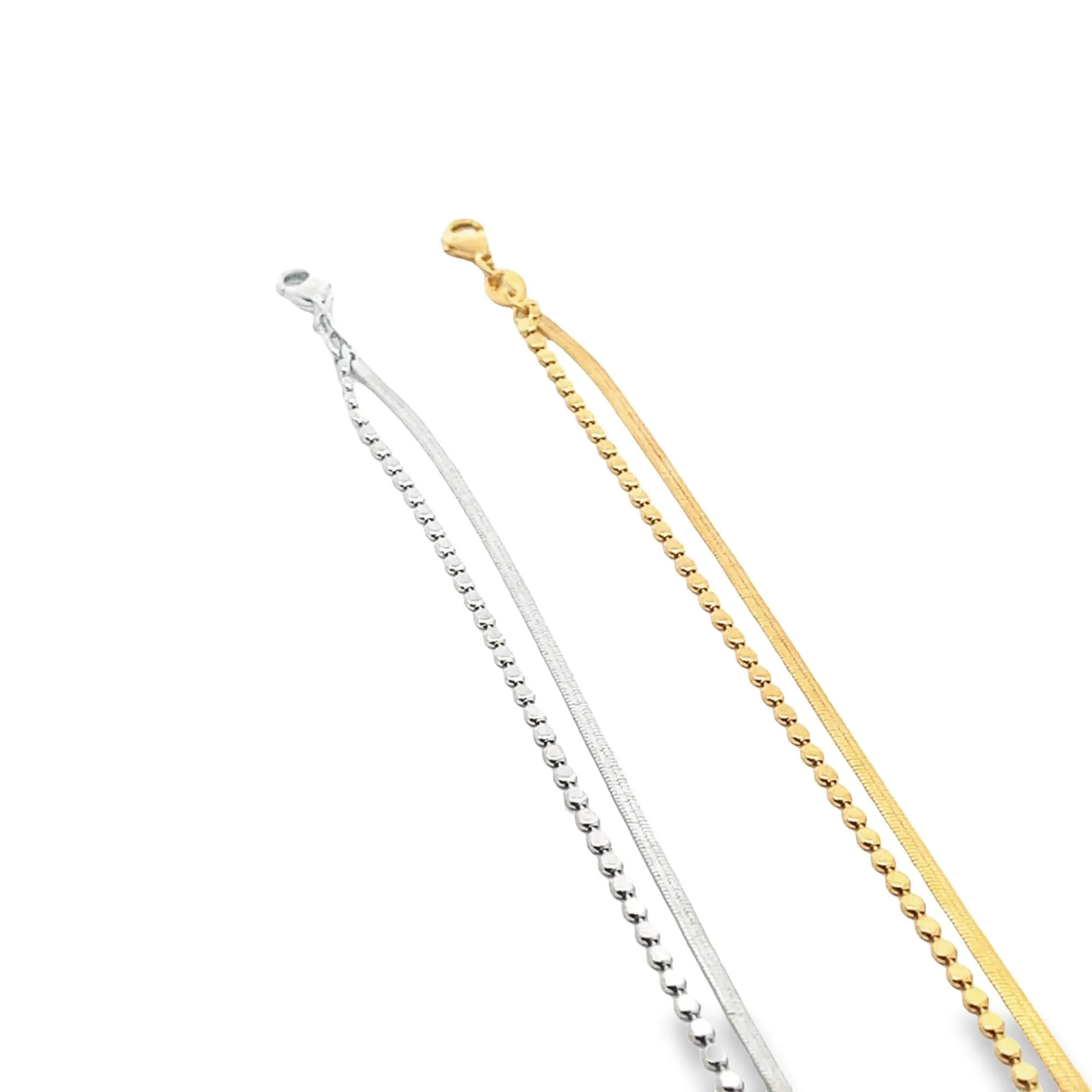 Herringbone Snake and Disc Chain - Necklace/Bracelet (H242)(I592)