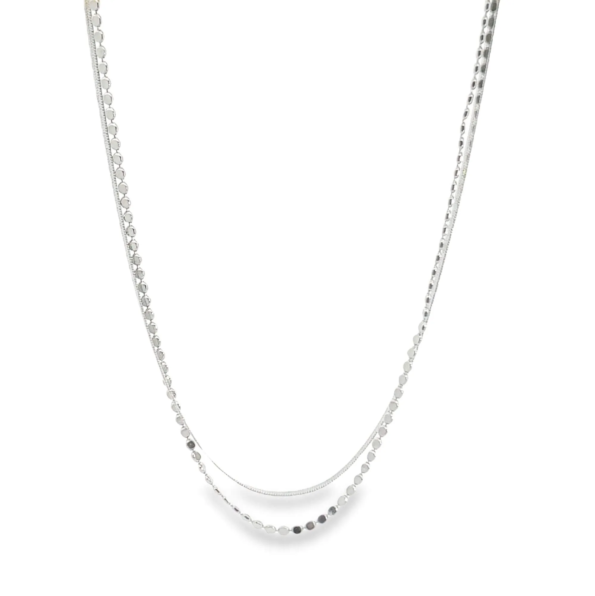 Herringbone Snake and Disc Chain - Necklace/Bracelet (H242)(I592)