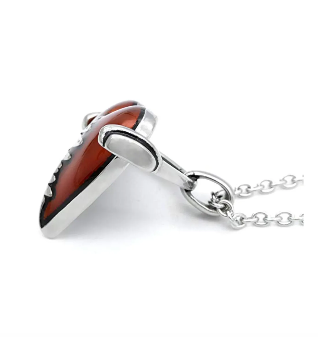 I Love Music Headphone Heart Music Necklace Musical Chain Music Heartbeat Music Love Stainless Steel 19in.