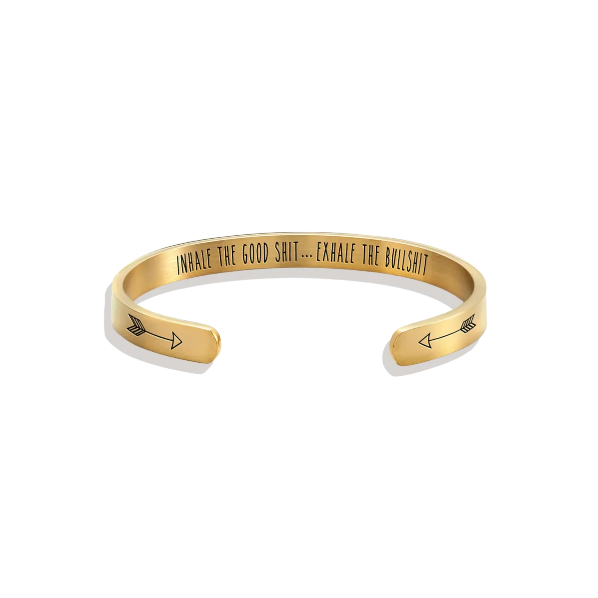 Inhale The Good Shit...Exhale The Bullshit Personalizable Cuff Bracelet