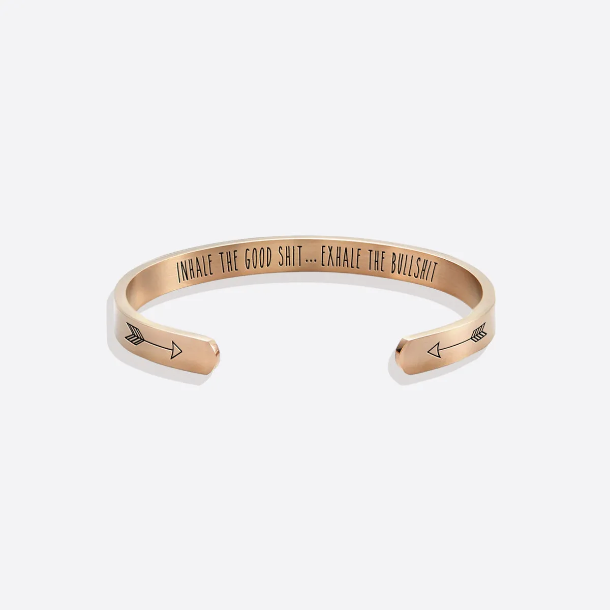 Inhale The Good Shit...Exhale The Bullshit Personalizable Cuff Bracelet