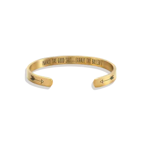 Inhale The Good Shit...Exhale The Bullshit Personalizable Cuff Bracelet