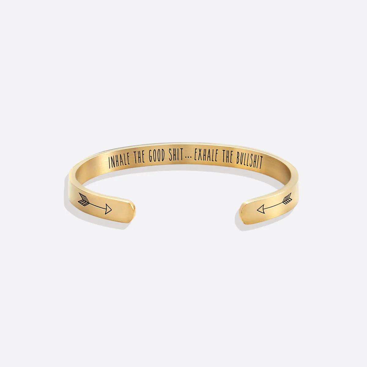 Inhale The Good Shit...Exhale The Bullshit Personalizable Cuff Bracelet