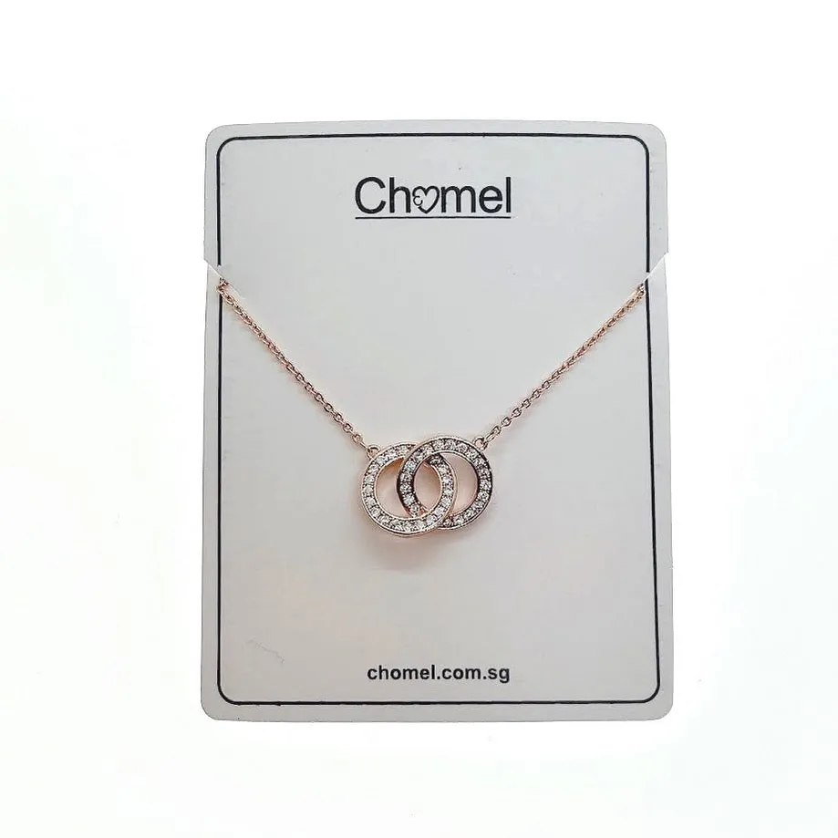 Interlocking Circle Cubic Zirconia Necklace