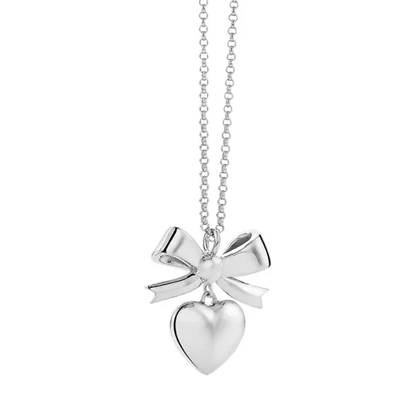 Karen Walker Superlove Bow Necklace Silver