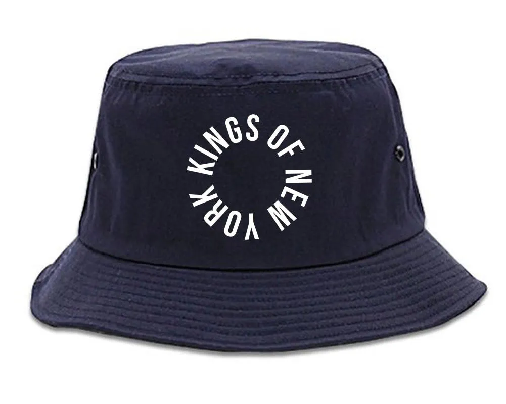 Kings Of New York Circle Emblem Logo Bucket Hat