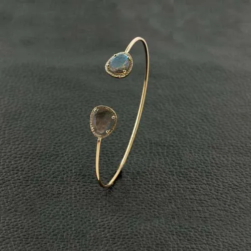 Labradorite & Diamond Bracelet