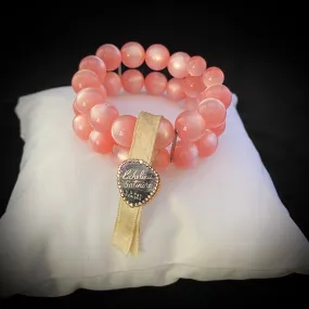 Late 50s/ Early 60s Richelieu Moonglow Bead Bracelet With Original Tags