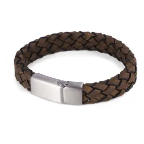 Leather Bracelet-Brown- 630-86