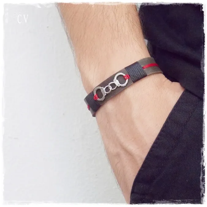 Leather Hand-Cuff Bracelet