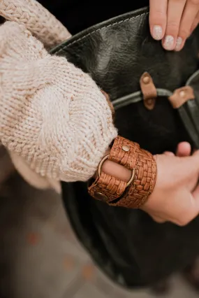 Leather Wrap Bracelet For Women - Wide Leather Cuff Bracelet
