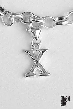 Letter X Dangle Charm
