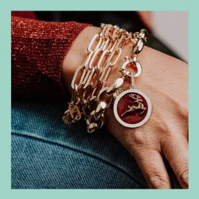 LOLA® Oval Double Wrap Bracelet Gold