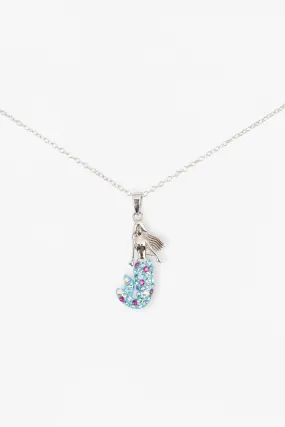 Mermaid Crystal Sterling Silver Necklace