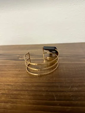 Metallic Triple Band Cuff Bracelet
