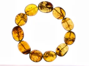 Mexican AMBER Crystal Bracelet - Beaded Bracelet, Handmade Jewelry, Healing Crystals and Stones, 48459
