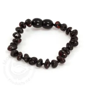 momma goose cherry amber baby bracelet 5.5"