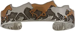Montana Silversmiths Curio Finish Horses of a Cuff Bracelet
