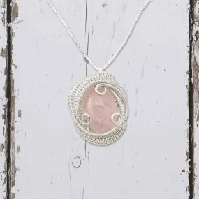 Morganite Wire Wrapped Pendant