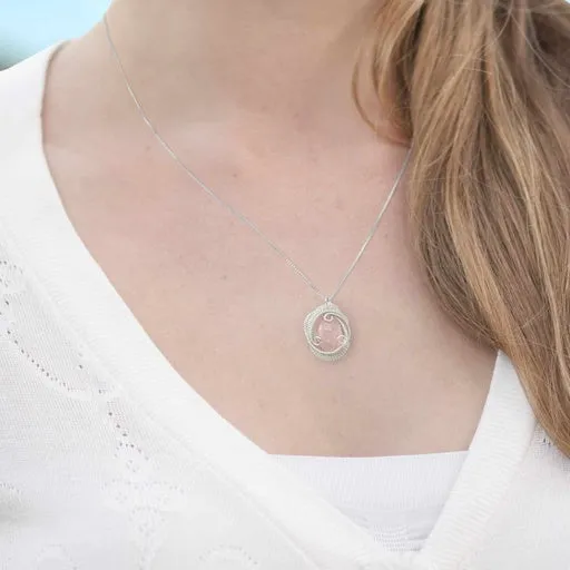 Morganite Wire Wrapped Pendant