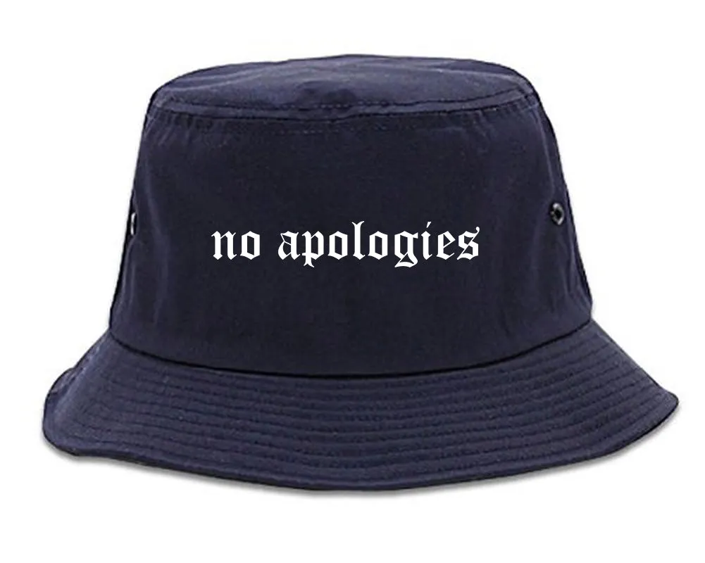 No Apologies Old English Mens Bucket Hat