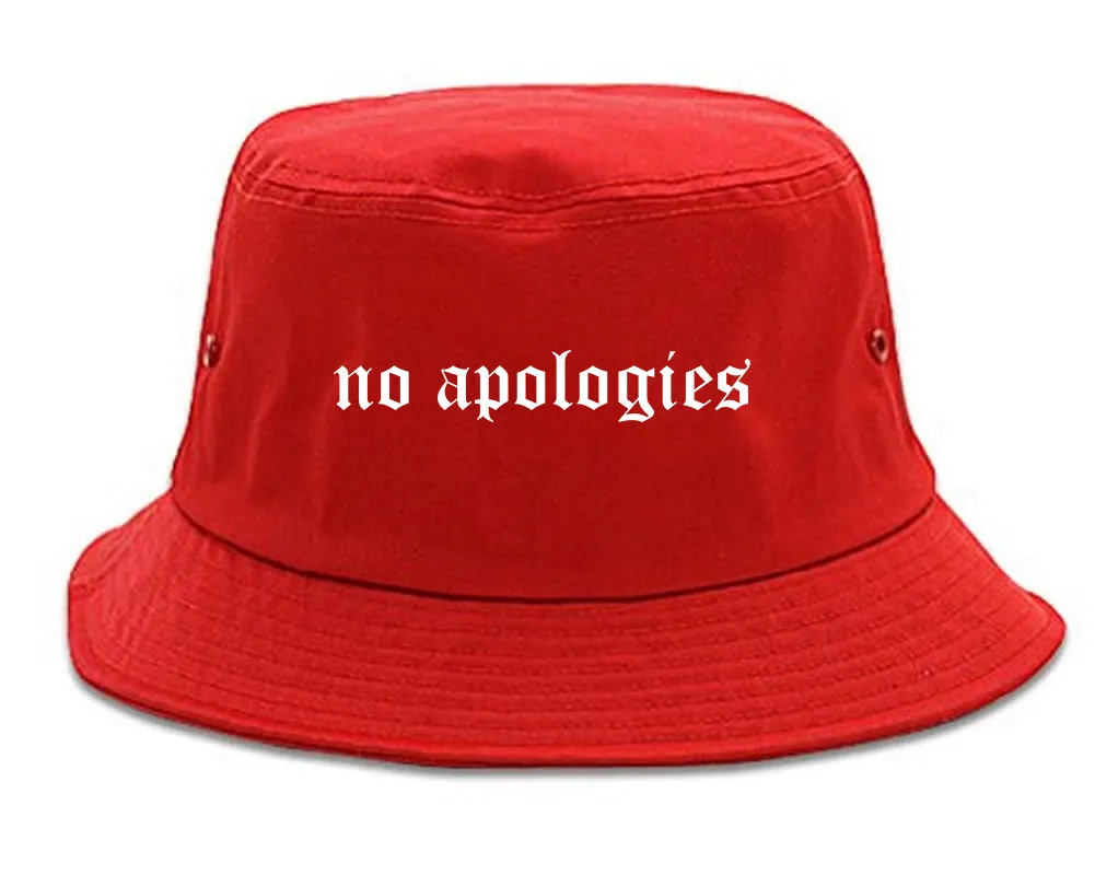 No Apologies Old English Mens Bucket Hat