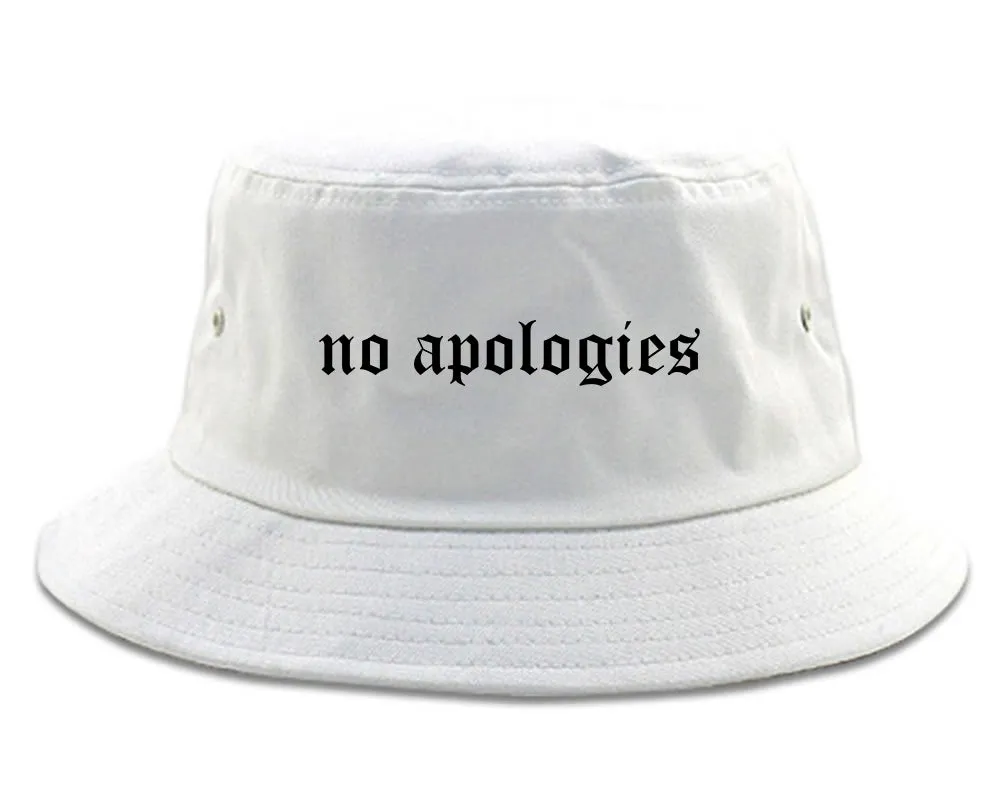 No Apologies Old English Mens Bucket Hat