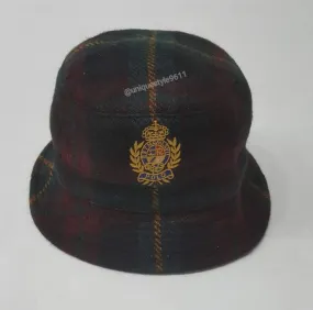Nwt Polo Ralph Lauren Plaid Crest Bucket Hat