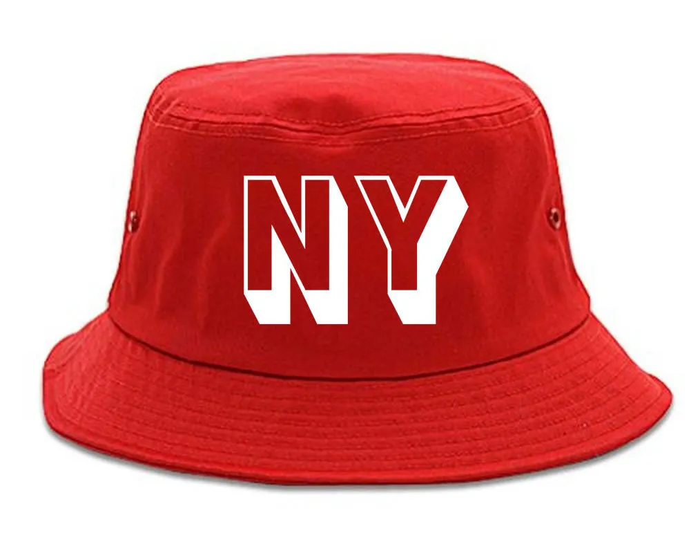 NY Block Letter New York Bucket Hat