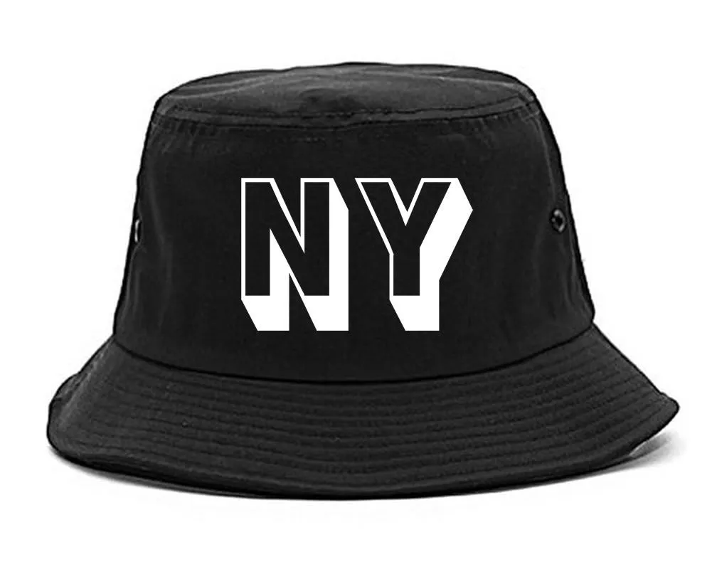 NY Block Letter New York Bucket Hat