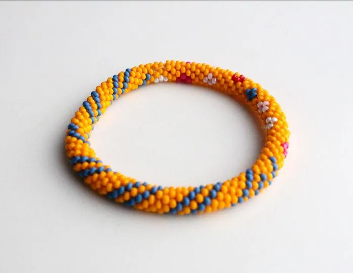 Orange Splash Roll On Bracelet