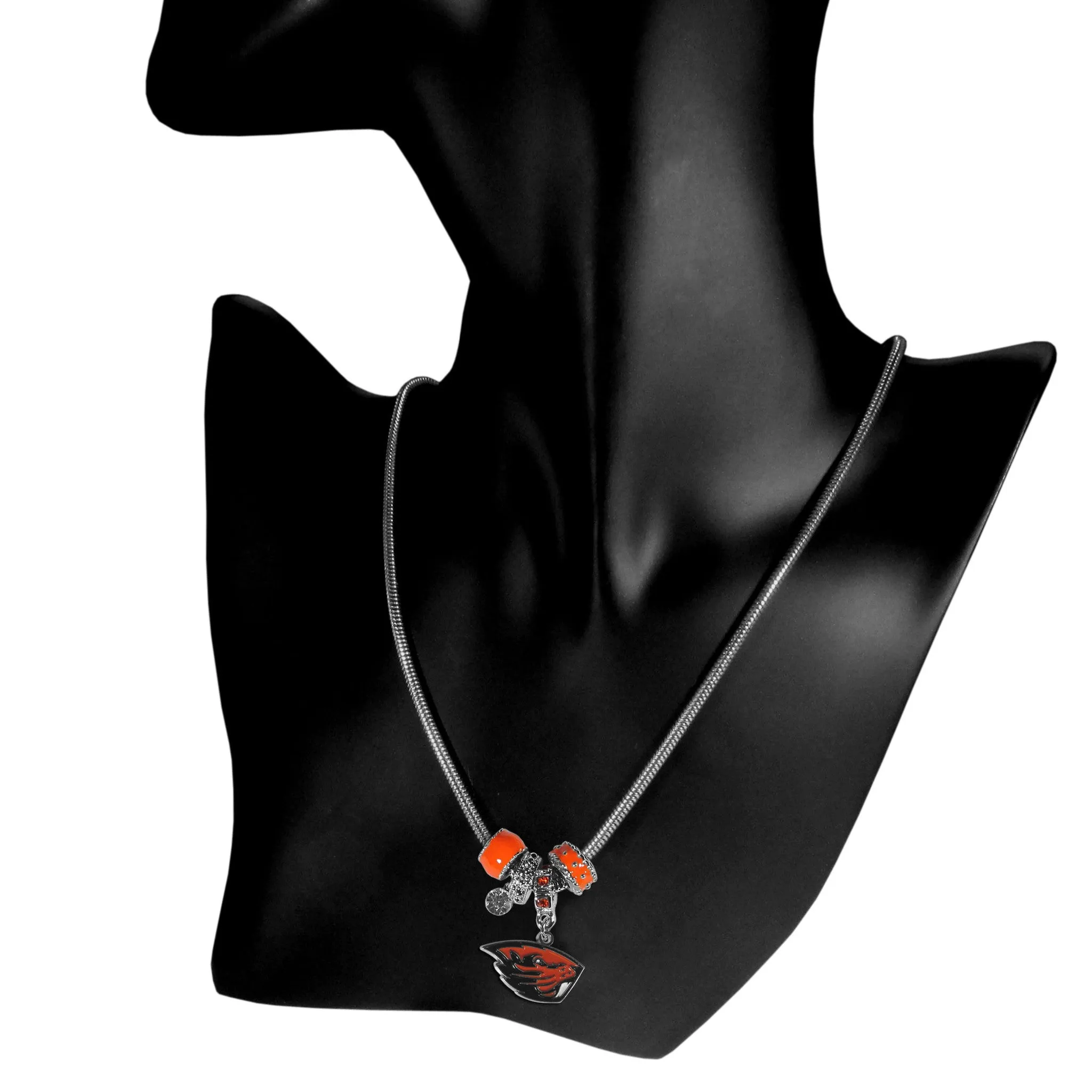 Oregon St. Beavers Euro Bead Necklace