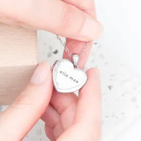 Personalised Heart Photo Locket Necklace