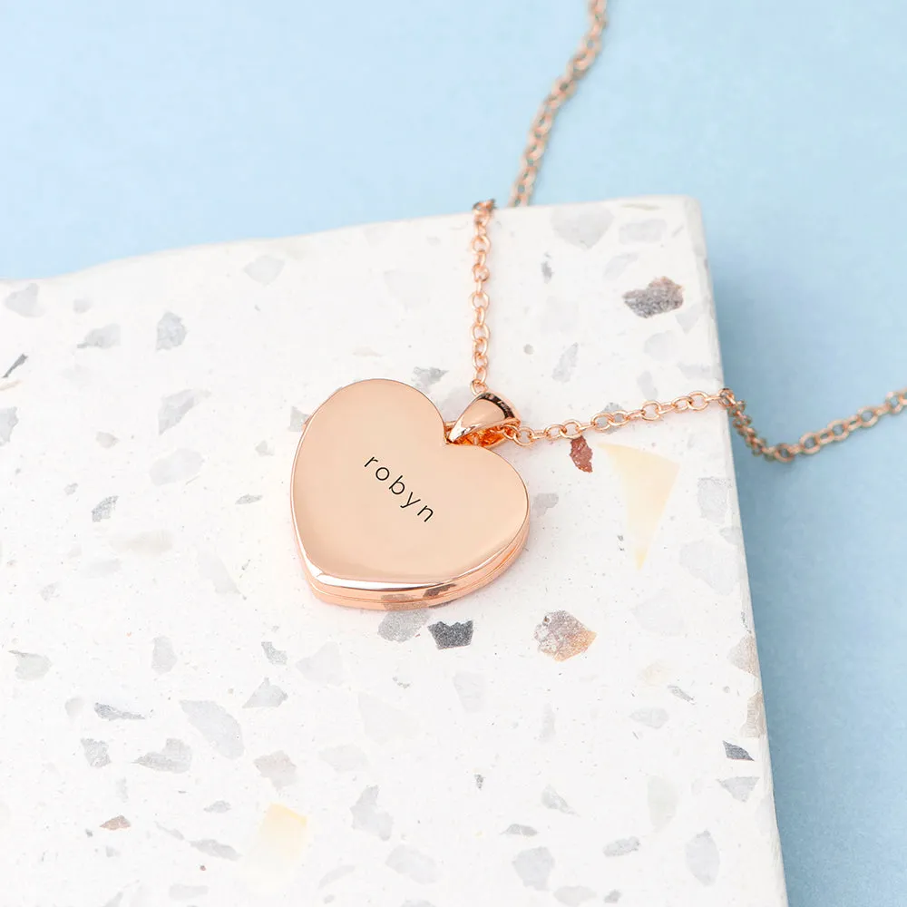 Personalised Heart Photo Locket Necklace