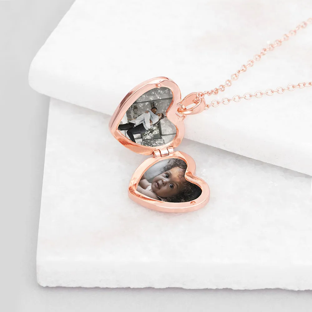 Personalised Heart Photo Locket Necklace